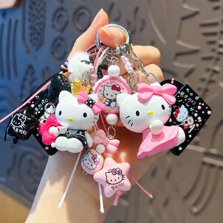 수제 diy 케이티 고양이 비즈 열쇠고리 피규어 걸이 캐릭터 KT 꼬마 폴라로이드 인형 가방 걸이 부품