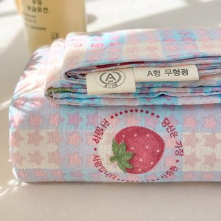 A급 유아용 순면 이중 거즈 침대시트 싱글 더블 사계절 플라워 패턴 침구 3