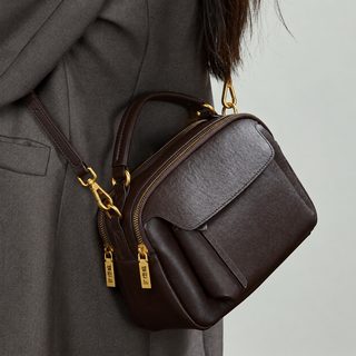 여성 천연가죽 보스턴백 빈티지 탑그레인 베지터블 태닝 소가죽 토트 크로