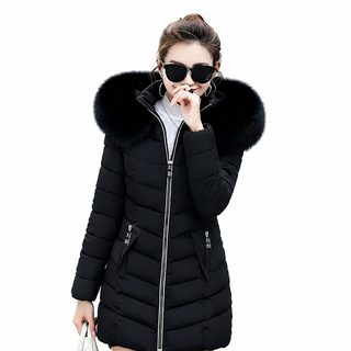여성 겨울 롱패딩 웰론 충전재 중장형 빅퍼 탈부착 후드 빅사이즈 보온 코