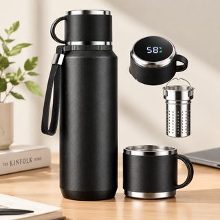대용량 보온병 316 스테인리스 내바닥 차거름망 휴대용 물병 800ml 1000ml