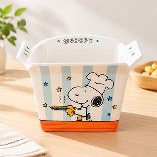 카툰 스트라이프 도자기 간식볼 350ml 전자레인지 사용