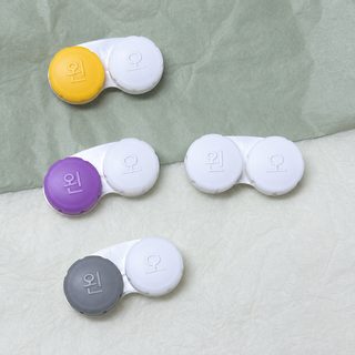 신형 심플한 ins풍 콘택트렌즈 케이스 휴대용 듀얼 콤팩트 렌즈 케이스 반려