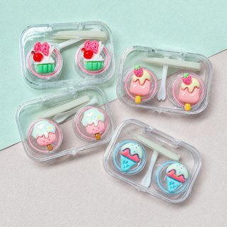 신형 수제 DIY 콘택트렌즈 케이스 케어 케이스 반려함 듀얼 콤팩트 수납함