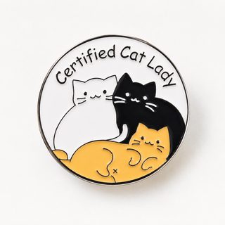 귀여운 고양이 브로치 고양이 사랑 인사 컬렉션 백합 의상 넥타이 금속 휘