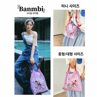 인기 여성 가방 BallChain 일본풍 자수 쇼핑백 대용량 토트 숄더백