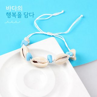 크로스보더 구미 천연 조개 조절 손끈 팔찌 설계감 휴가풍 팔찌 여성 공장