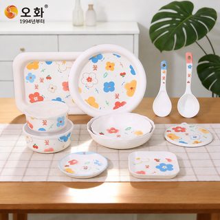 5와 미민 어린이 식기 귀여운 만화 아기 그릇 보조 식기 식당 가정용 식판