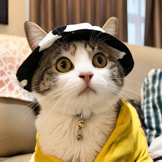 고양이 모자 여름 신상 고양이 귀 노출 스타일 편안하고 통풍 외출 산책 귀엽고 패션 애완동물 모자