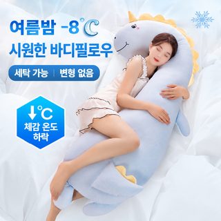 아이스 롱 베개 쿠션 여학생 잠 전용 다리 옆 잠 롱 베개 상하 냉감 길이 초
