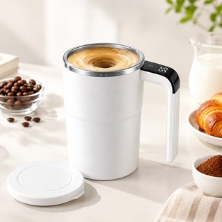 온도표시 마그네틱 자동 믹싱 머그컵 커피 단백질 쉐이크
