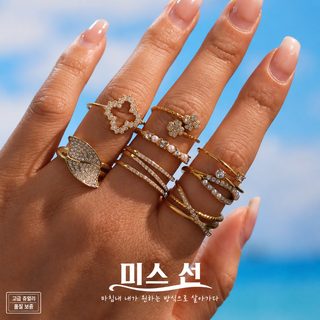 수수께끼 슈퍼 플래시 5A 지르콘 기하학적 개구 하트 꽃 가득 다이아몬드 반