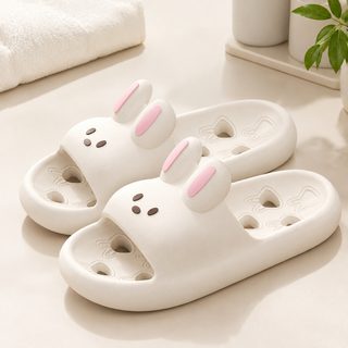 토끼 EVA 욕실 슬리퍼 물빠짐 미끄럼 방지 남녀공용 실내화