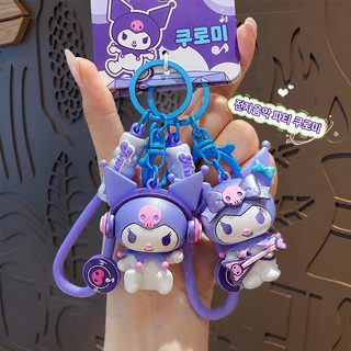 정품 산리오 일렉트로닉 파티 피규어 키링 가방걸이 커플 키체인 선물용