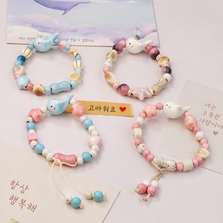 경덕진 도자기 손꼬치 소청신 돌고래 절친 팔찌 액세서리 학생 구슬 꿰미 노점 생방송 상품 공급원 도매