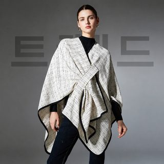 크로스보더 아마존 폭발적인 중장형 숄 대외무역 구미 춘추 겨울 쌀 체크