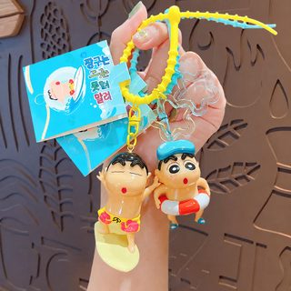 정품 짱구 시리즈 화려한 열쇠고리 귀여운 만화 창의 학생 책가방 걸이 작은 선물 도매