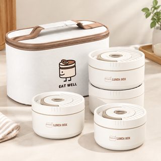 스테인리스 원형 보온 도시락통 다층 도시락 보온가방 세트