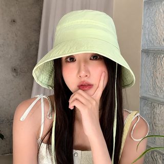 한국판 얇고 가벼운 기초 백합 어부모 여자 차양 물통 모자 여자 봄여름 얼굴 작아 보이고 자외선 차단 큰 처마 모자