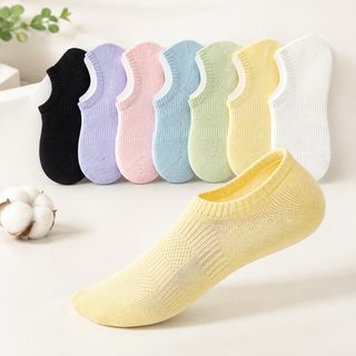 여성용 순면 메쉬 페이크삭스 미끄럼방지 벗겨짐방지 여름 얇은 덧신 양말