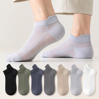 비즈니스 메시 양말 남자 봄, 여름 얇은 스타일 통기 흡한 귀 순색 연한 입 스텔스 남성 양말 크로스보더 도매