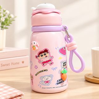 차거름망 스트랩 스테인리스 보온병 440ml 휴대용 학생 물병