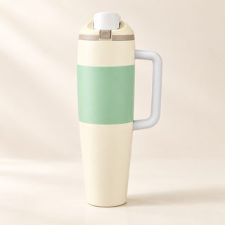 304 스테인리스 대용량 손잡이 빨대 보온 텀블러 40oz