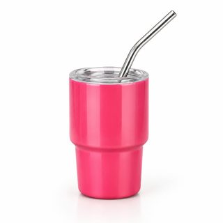 304 스테인리스 미니 빨대 텀블러 3oz 휴대용 보온보냉컵