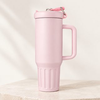 대용량 1200ml 손잡이 스텐 보온보냉 텀블러 차량용 빨대컵