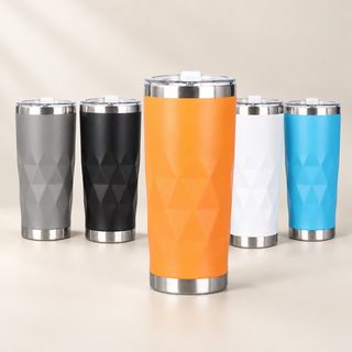 다이아 패턴 스테인리스 이중 진공 보온 보냉 차량용 텀블러 20oz