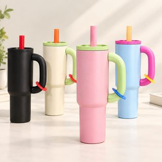 대용량 40oz 손잡이 빨대 텀블러 스테인리스 이중진공 차량용 보온보냉컵