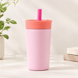 스테인리스 미니 빨대 텀블러 355ml 휴대용 커피컵