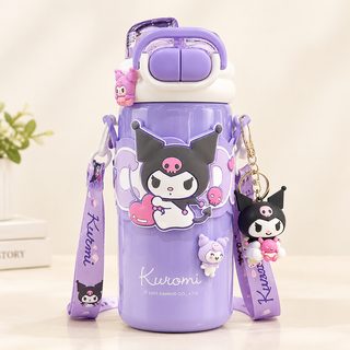 어린이 초등학생 빨대 보온보냉 물병 어깨끈 텀블러 520ml