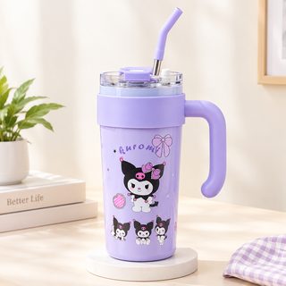 316 스테인리스 대용량 손잡이 빨대 텀블러 860ml 차량용 보온보냉컵