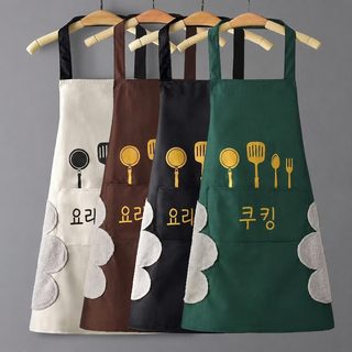 신형 방수 기름때 방지 손 앞치마 주방 가정용 요리 남녀 한국판 앞치마 앞치마 공장 도매