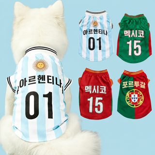 宠物衣服夏季新款世界杯篮球球服中小型犬泰迪比熊狗狗猫咪薄款
