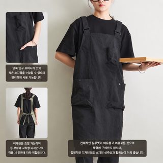 防泼水围裙厨房家用餐饮围腰咖啡烧烤宠物店理发师工作服logo