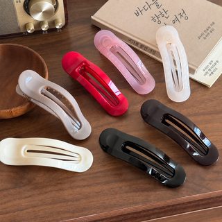 고품질 PC 라지 오리 주둥이 클립 심플한 백패판 머리핀 뒤통수 일자 클립