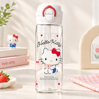 어린이 트라이탄 빨대 물병 등교 외출용 캐릭터 물통 500ml