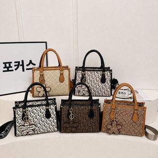 2026 신상 여성 PU 토트백 레터링 프린트 대용량 숄더백 겸용 핸드백
