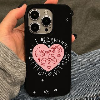 하트 산리오 블랙 젤리 아이폰 케이스 아이폰17 프로맥스부터 SE2까지 대형