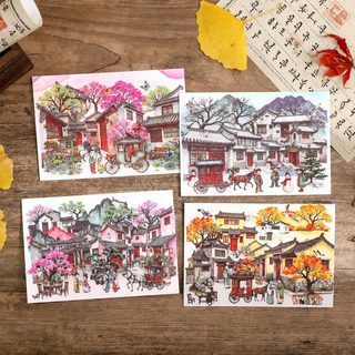 悦真文创雾影云庭3d贴纸造景贴纸 跨境贴纸儿童贴纸diy3d立体贴纸