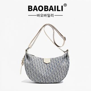 여성 D 레터 모노그램 배색 만두백 대용량 빈티지 숄더 크로스백 호보백 2026