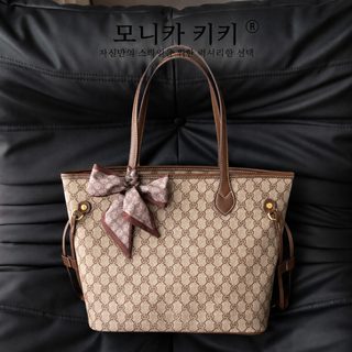 크로스보더 트렌드 패션 대용량 숄더백 봄 고급감 노화 핸드백 여성 백합 통근 토트백