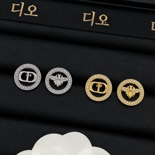 녀디네 CD 자모 레터링 프랑스풍 복고 진주 귀걸이 여성용