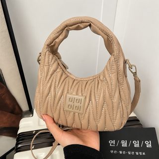 Bags 크로스보더 대외무역 2026 핸드백 폭발적인 질감 숄더 크로스 주름 자수