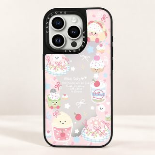 아이폰용 귀여운 디저트 캐릭터 미러 하드 케이스