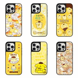 캐릭터 삼려구 푸딩개 스티커 적용 아이폰17pro max 휴대전화 케이스 애플 15pr