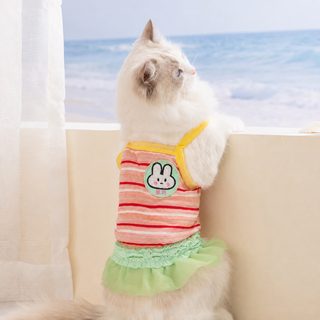 2026 신상 고양이 강아지 봄여름 반려동물 옷 통기성 끈나시 민소매 조끼 원