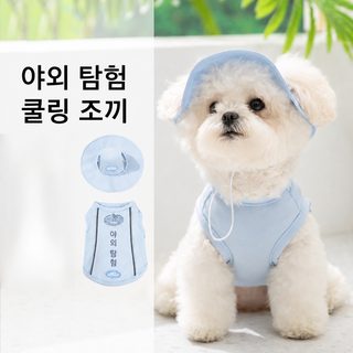강아지 겨울 조끼 보온복 입체 캐릭터 줄무늬 중소형견 애견 의류